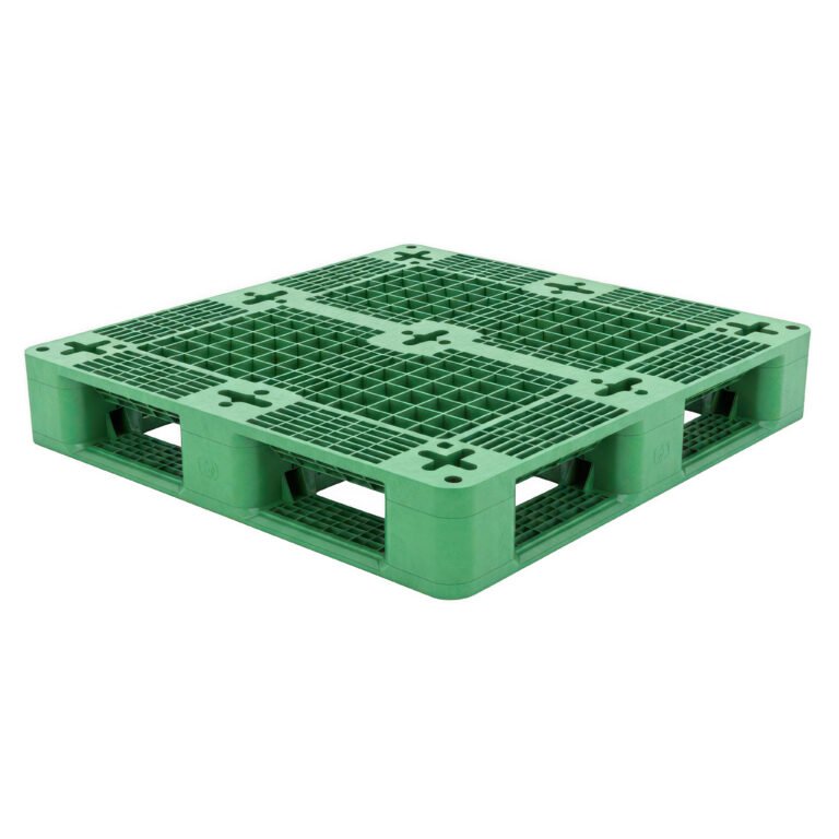 Green plastic pallet