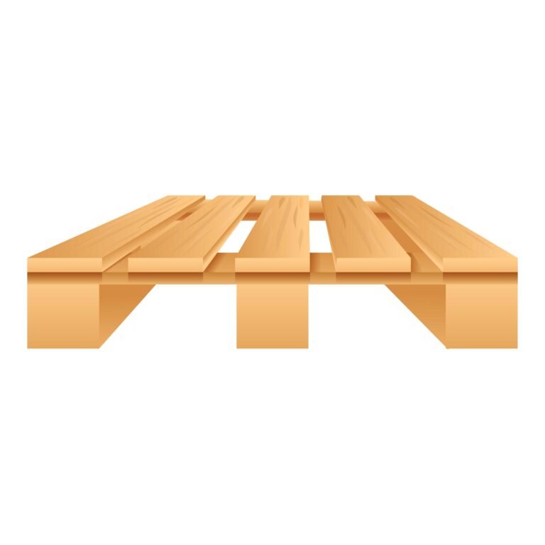 Cargo pallet icon, cartoon style